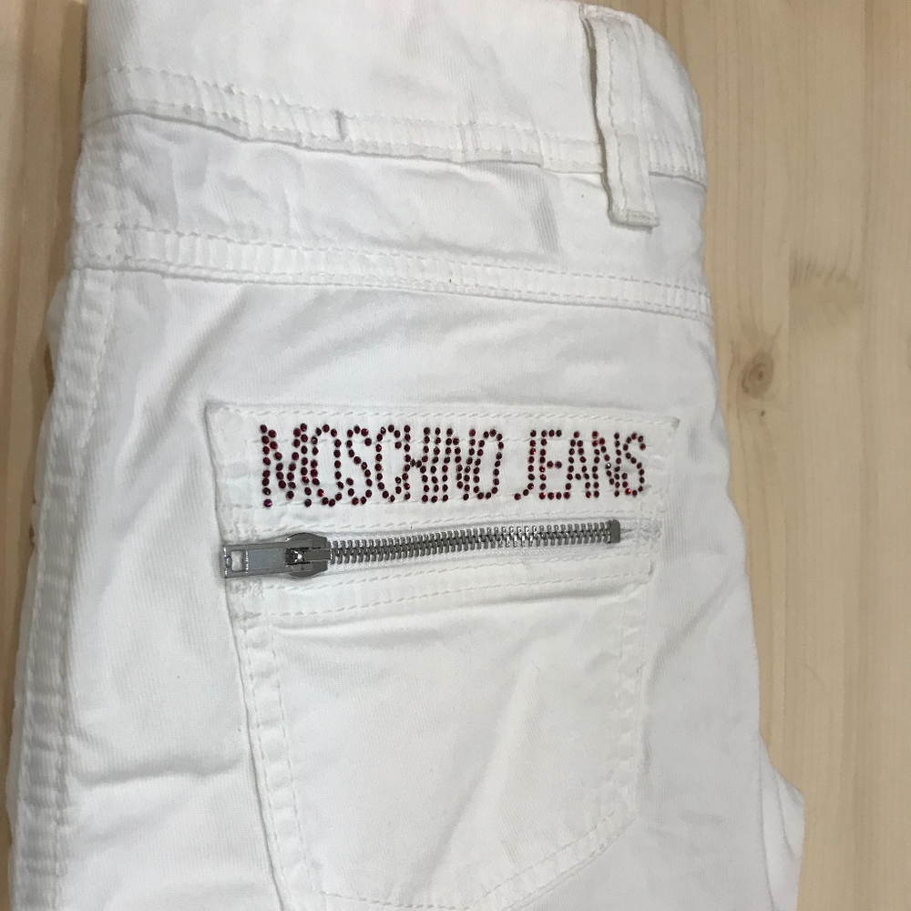 Moschino white light denim jeans
